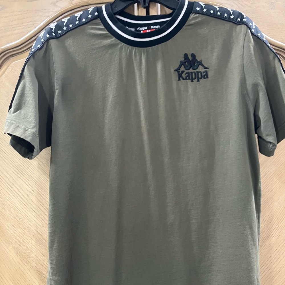 MENS KAPPA T-SHIRT SIZE LARGE ARMY GREEN